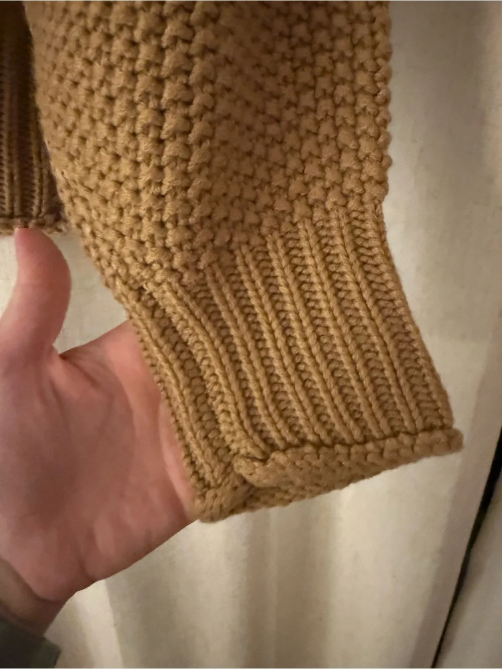 Amazon Women's Chunky Cowl Neck Sweater - Camel Brown